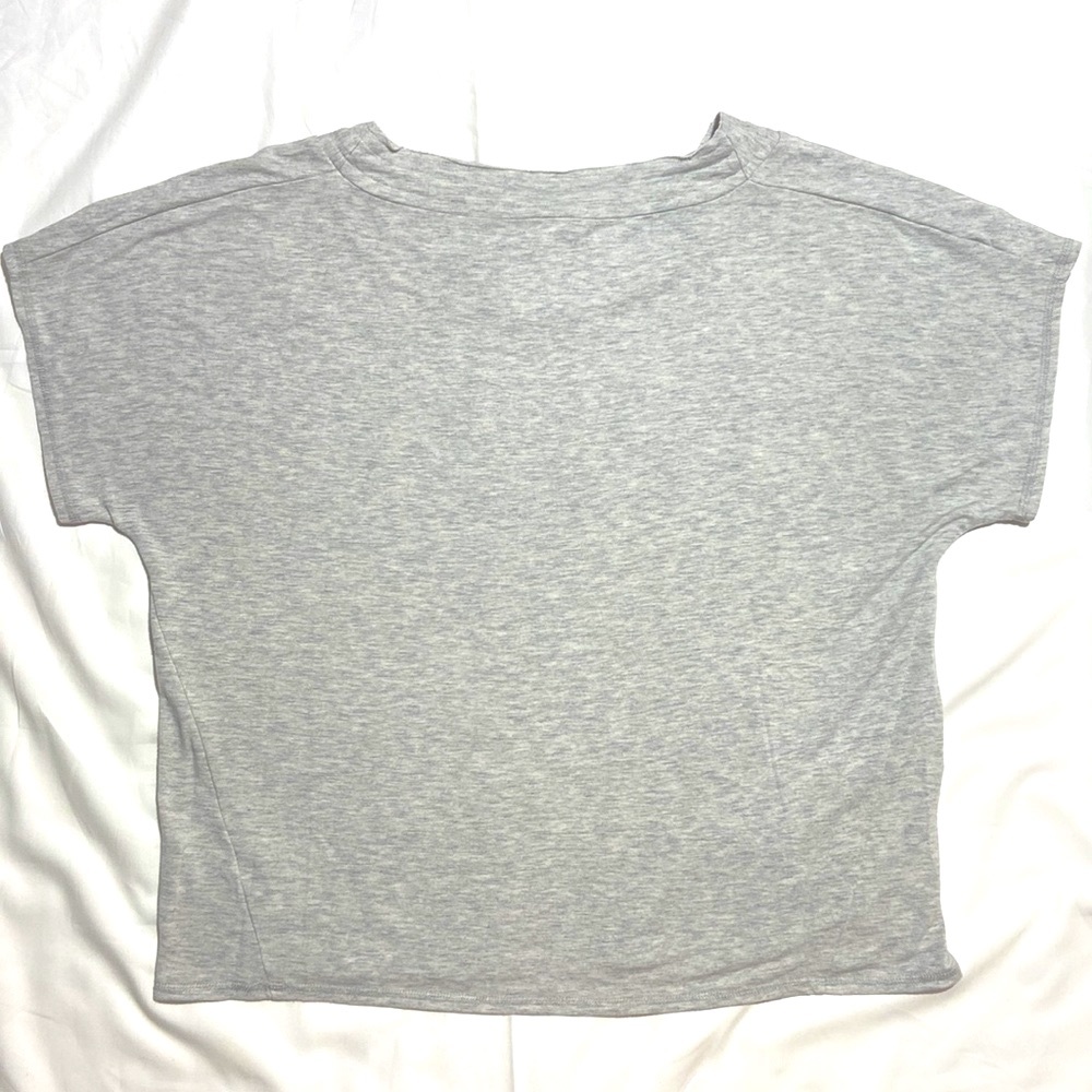 Cable & Gauge Top. Heather Gray. Size L. - Picture 2 of 8